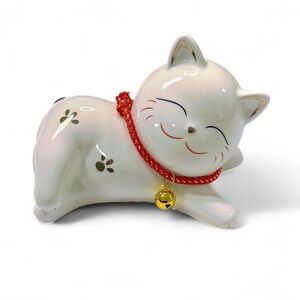 “Fortune Cat” mini ceramic figurine NEW